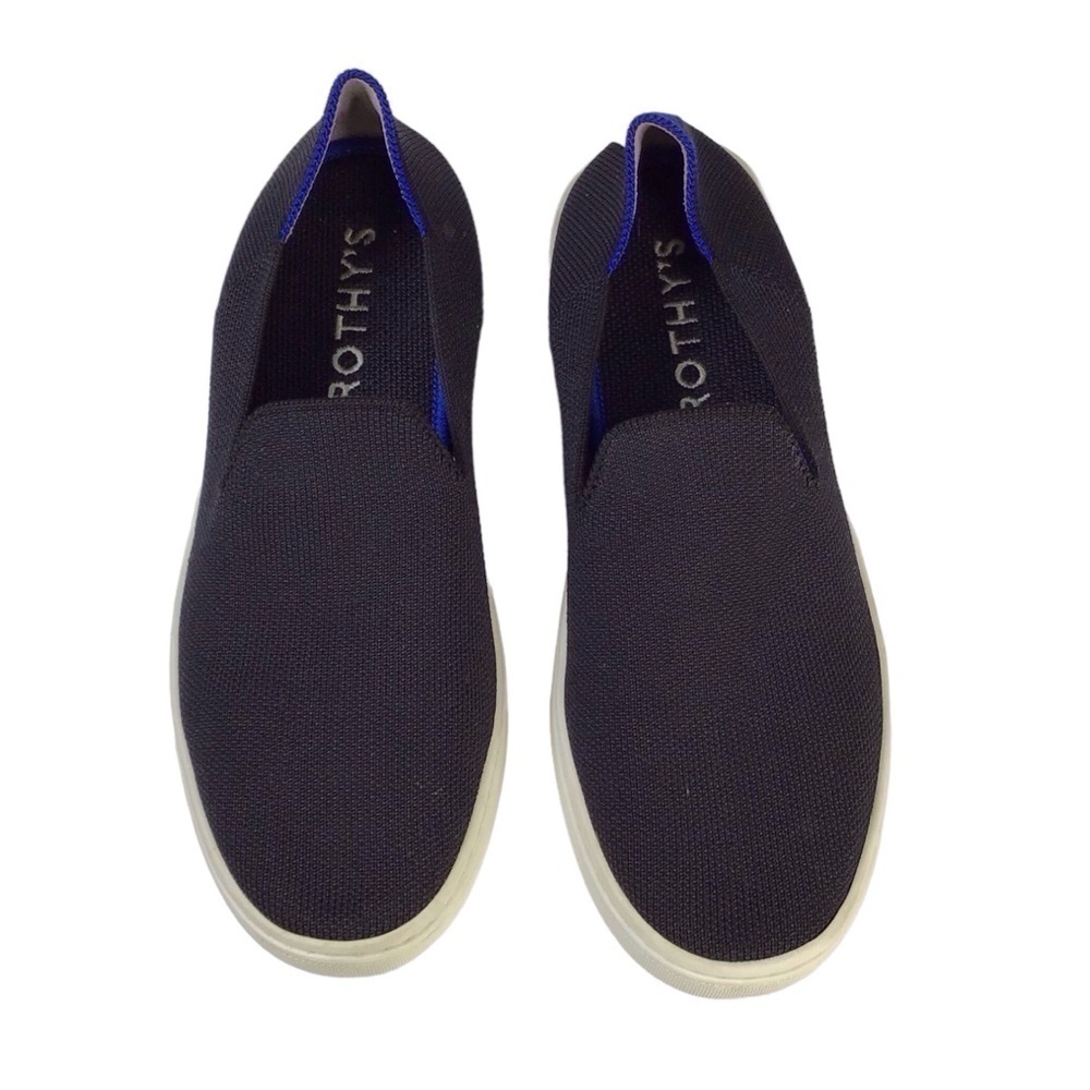 Rothy’s The Original Slip On Sneaker in Black Solid Size 7.